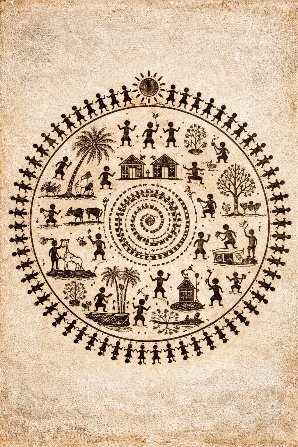 Warli Circle Symbol